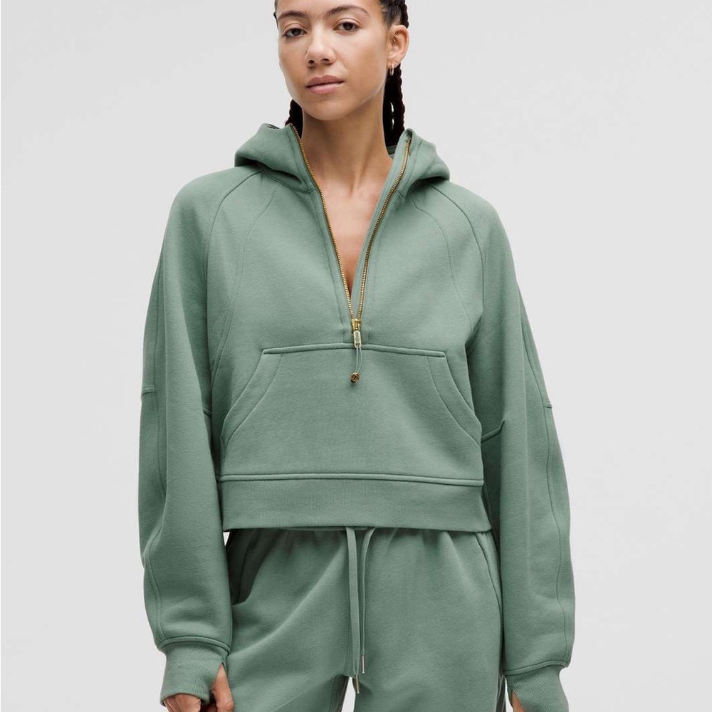 lululemon athletica Crater Blue Scuba Oversized Half-Zip Hoodie